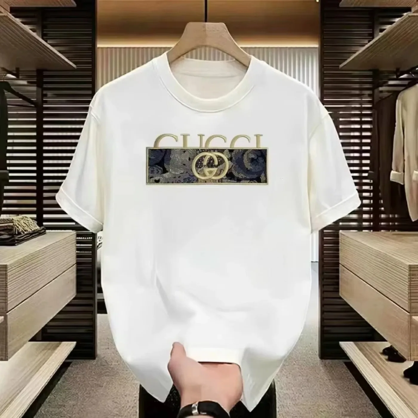 2026 tendência de verão nova marca de moda algodão impresso das mulheres dos homens solto topo manga curta em torno do pescoço meia manga plus size topos y2k