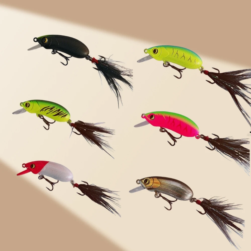 

7PCS Fishing Lure Minnow Sinking Fast Crankbait 51mm 6.5g Freshwater Imitation Lures Accessory Spinner Pike Baits Jig Bass Perch
