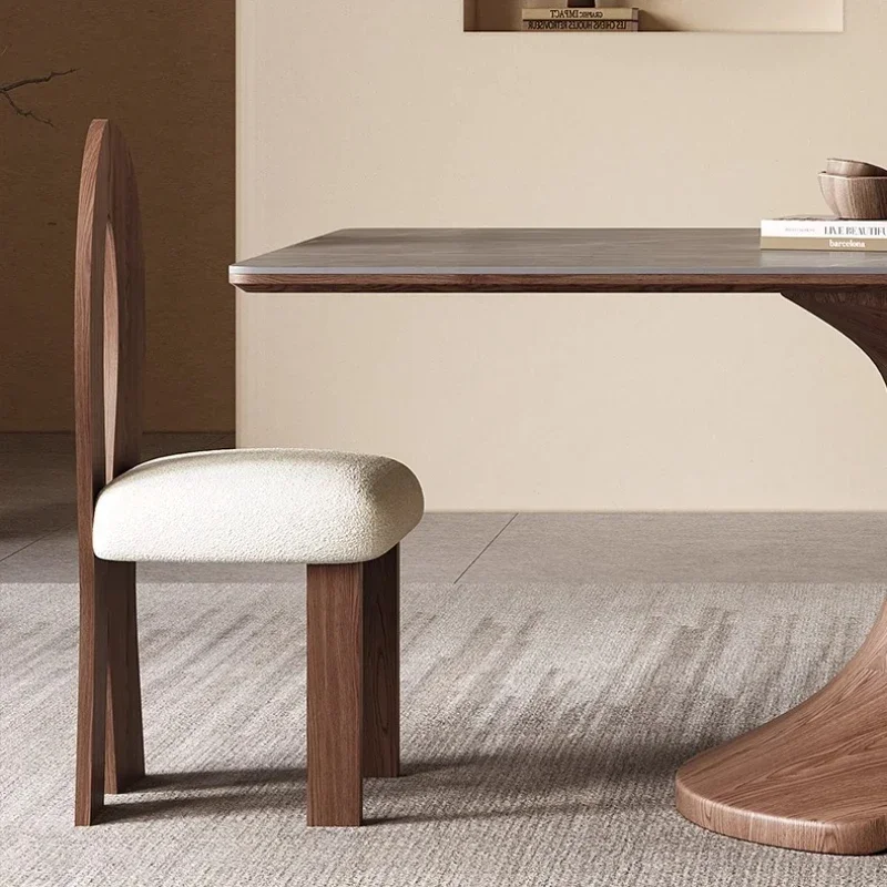 الشمال الحديثة البساطة نمط فاخر خشب متين لائحة طاولة طعام غرفة الطعام كرسي مكتب طاولة طعام الأثاث مستطيلة #5