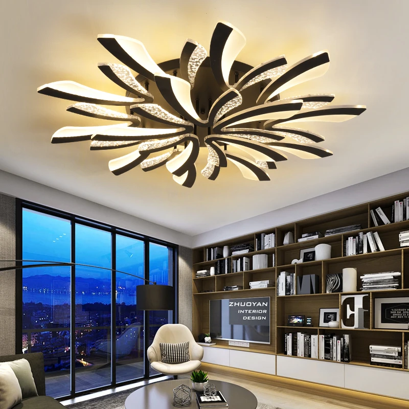 Nordic Modern Minimalist Dandelion Led Ceiling Lamp Acrylic V-shaped Living Bedroom Personalized Creative Special-shaped Lamps