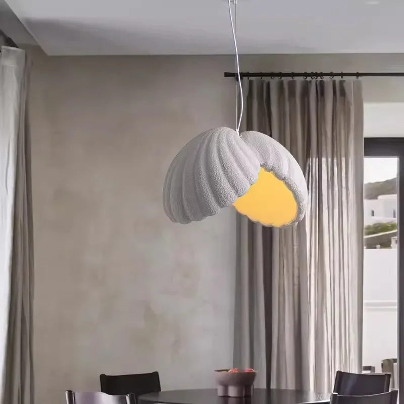 Nordic Shell High Polymer Simple Design Pendant Lights for Living Dining Room Coffee Tables Kitchen Island Ceiling Chandelier