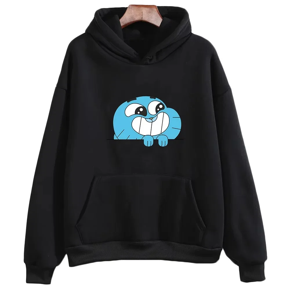 

2025Gumball Wattersonn толстовки с принтом милые толстовки с героями мультфильмов аниме женская и мужская флисовая одежда осенние пуловеры с капюшоном длинные