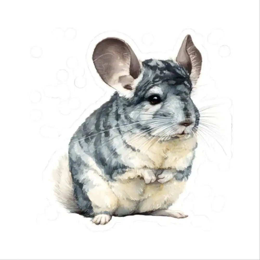 Chinchilla Sticker Cute Kawaii Animal Decal Laptops Bottles Journals Scrapbooks Pet Waterproof Stickers For Decorating Car Windo