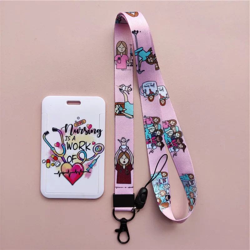 Krankenschwester Arzt Lanyard Ausweishalter Lanyard Mädchen Ausweishalter Umhängebänder Frauen Ausweishalter Schlüsselanhänger Zubehör – Detail 20