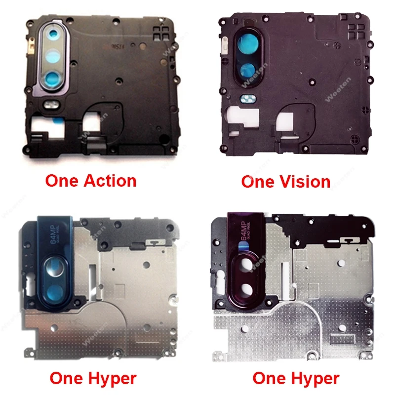 Motherboard Cover For Motorola Moto One Vision One Action One Hyper Mainboard Holder Shell With Rear Camera Lens Frame Parts