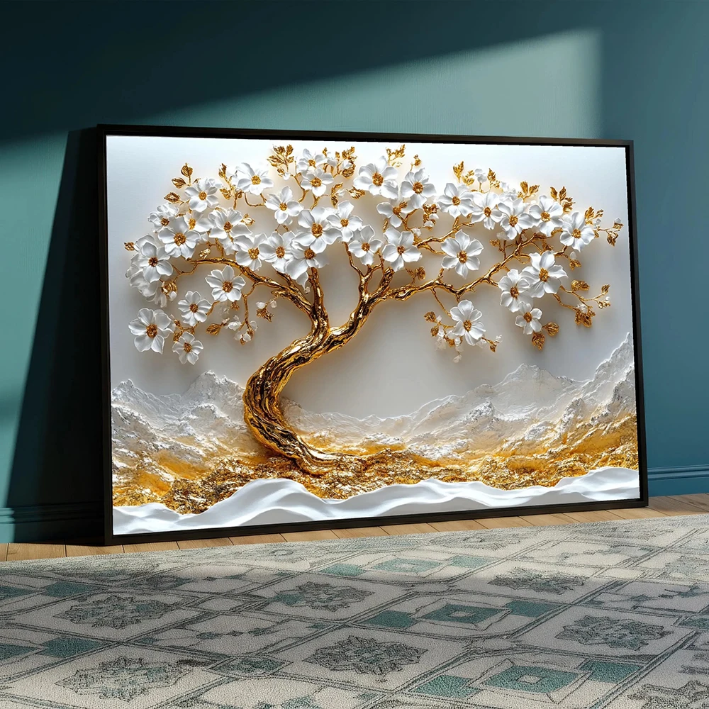 Canvas flower painting wall decoration -  Living room Bedroom decor, - indoor poster, NO FRAME