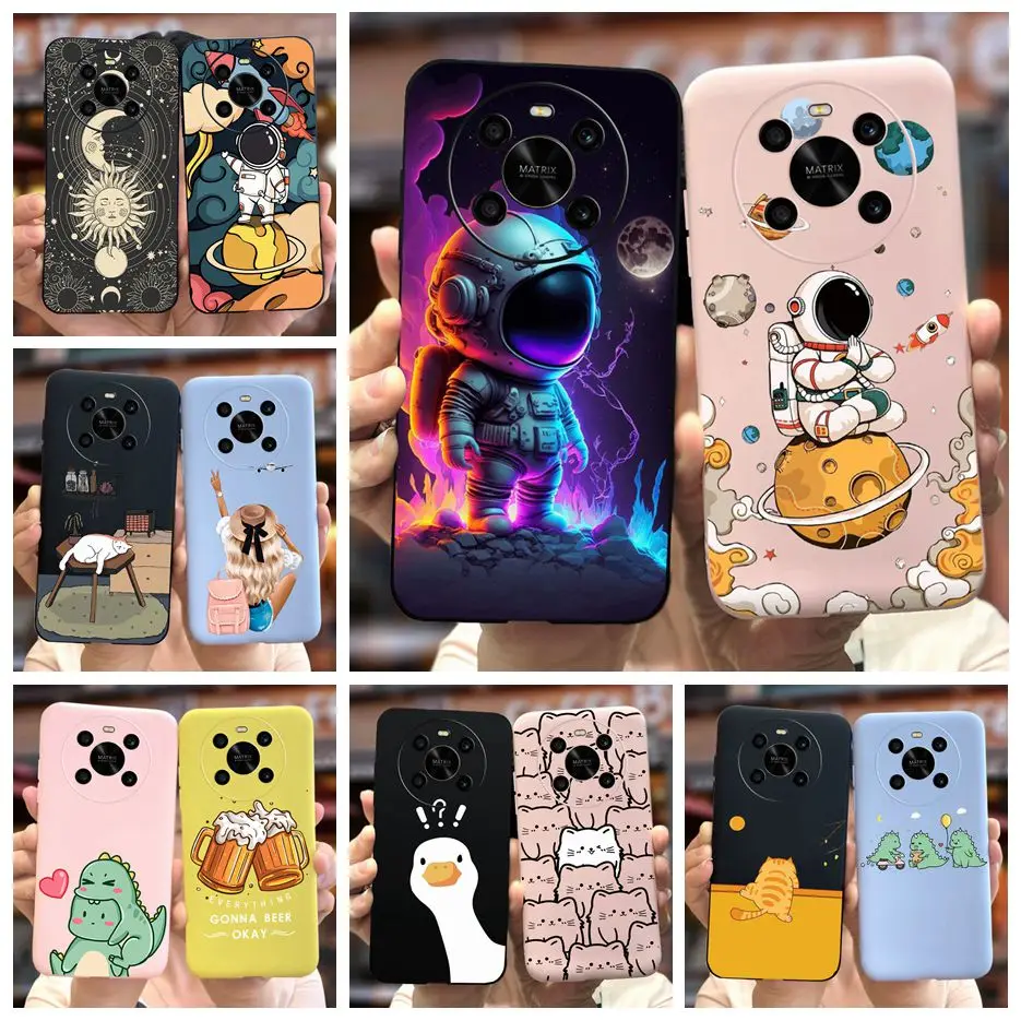 For Huawei Honor X9 Case Cute Astronauts Cartoon Cover Soft Silicone Phone Case For Honor X9 5G ANY-NX1 X 9 HonorX9 Fundas Coque