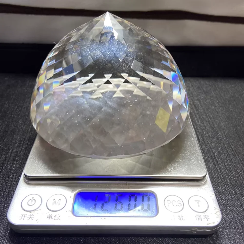 100mm Round Synthetic Corundum White Sapphire Gemstones For Jewelry Store Shining Decorations Bling Gift for Customers