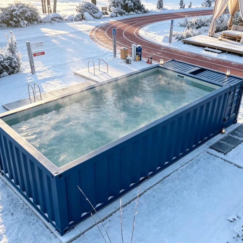 Family Shipping Container Pool, Multi-scene Modular Backyard Swimming Pool for Courtyard