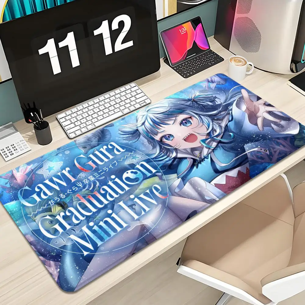 

Коврик для мыши Hololive Gawr Gura, коврик для клавиатуры и мыши, большой коврик для стола 600X300 мм, коврик для стола для геймеров, с высококачественной печатью