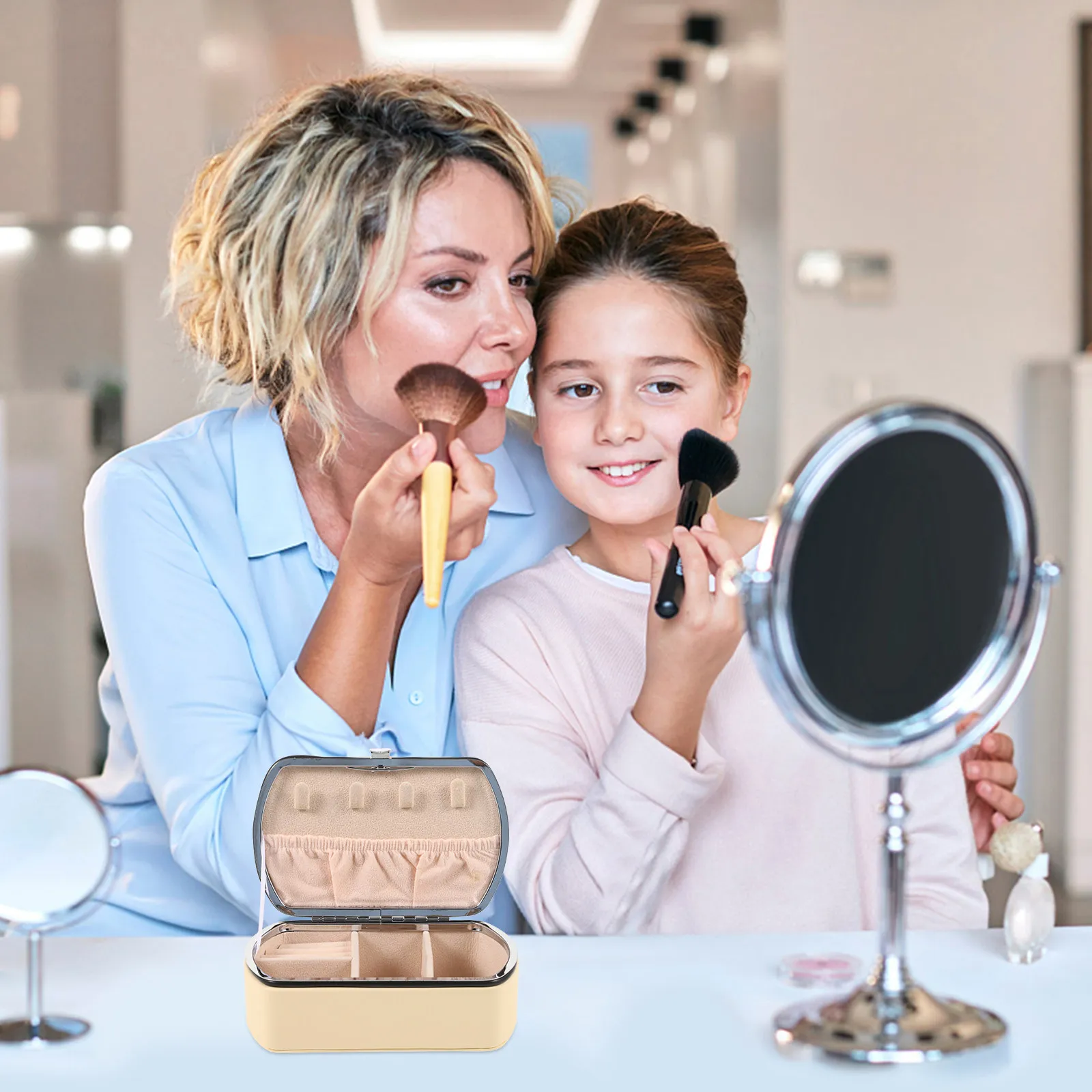 

Маленький дорожный органайзер для украшений из ПУ кожи, держатель для ожерелий, для хранения серег и колец, компактный и легкий