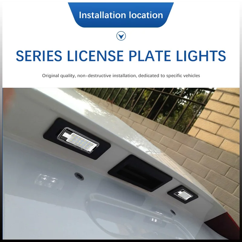 Luz Led para matrícula de coche, 2 uds., luz Led para matrícula para Audi A5 Cabrio 2008-2024, accesorios para automóviles