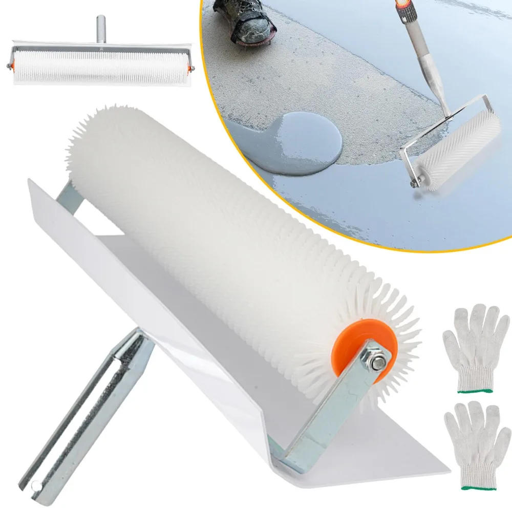 Ensemble de rouleaux à pointes auto-nivelants pour béton, sols, rouleau qui élimine les bulles d'air pour une surface de sol lisse