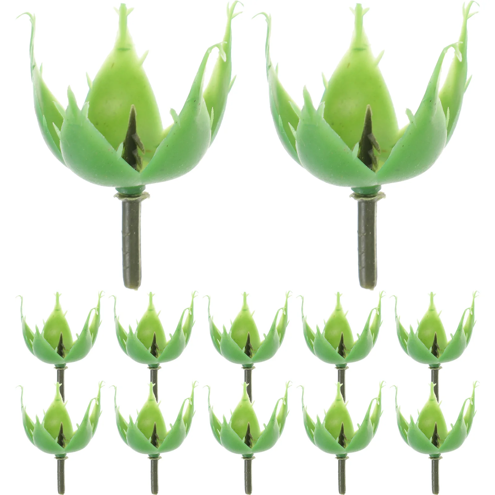 100 Pcs Dedicated Soap Flower Holder Artificial Flowers Sepal Calyx Fruit Stem Plastic Rose Calyxes Sepals