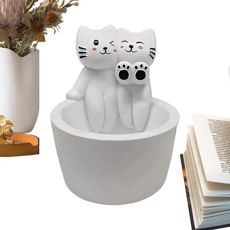 Cat Warming Paws Candle Holder Cute Scented Light Desktop Ornament Heat Resistant Crafts Home Decoration Kitten Candlestick