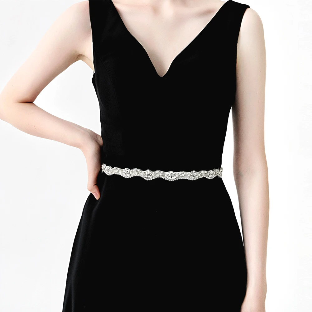 Fashion Rhinestone Women's Belt Chain Elegant Baroque Delicate Rhinestone Belt Bridal Wedding Jewelry Sash As Gift For Mom