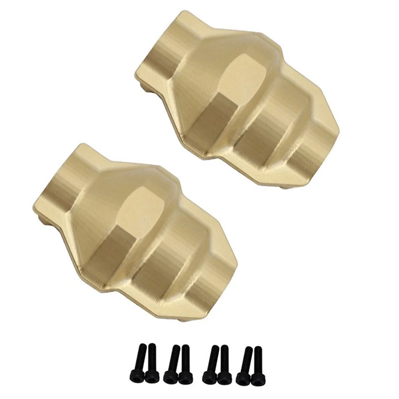 

FBIL-2Pcs Heavy Duty 33G Brass Front Rear Axle Diff Cover Differential Cover For Yikong YK4082 4102 4103 6101 RC Car Upgrades