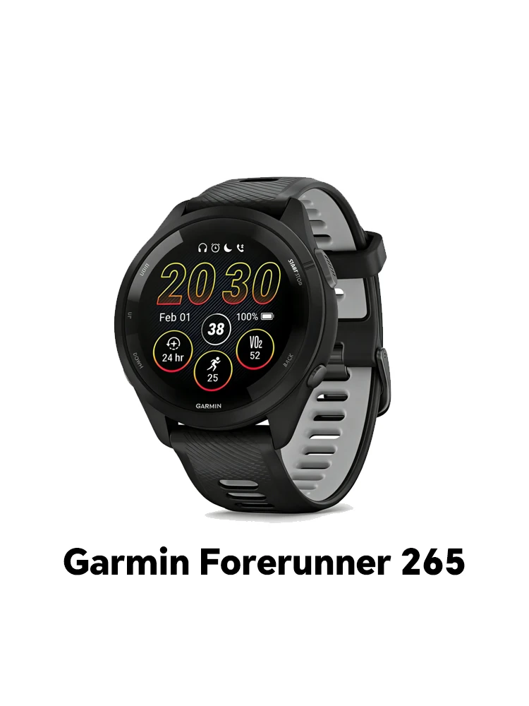 Inteligentny zegarek sportowy Garmin Forerunner 265 w podstawowym stylu, ekran Amoled o przekątnej 1,3 cala, monitor aktywności (Black) — Zdjęcie 2 z 2