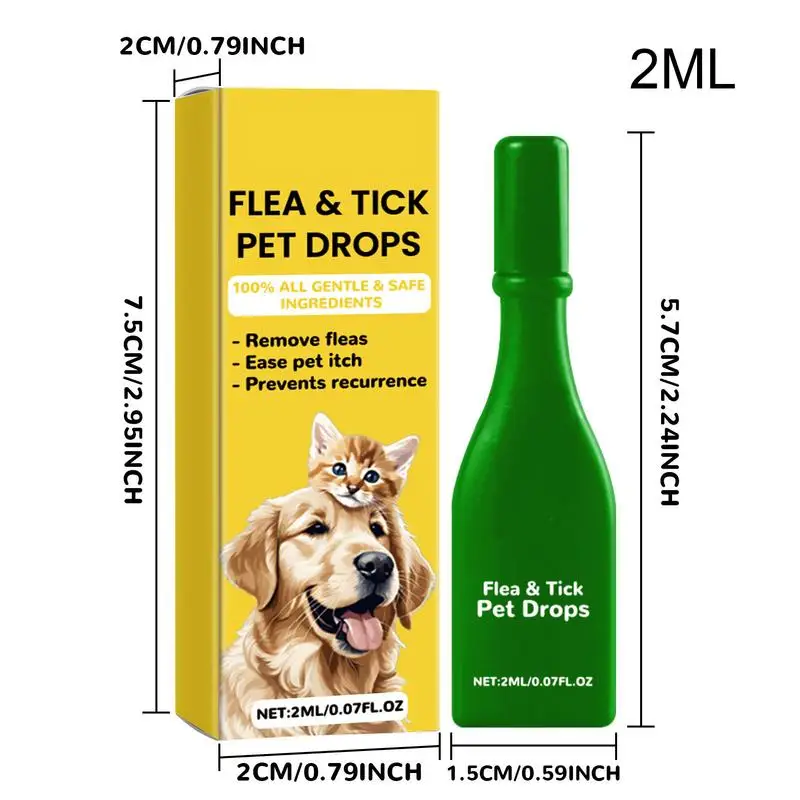 Pet Skin Care Spray Hair Regrowth Itching Relief Anti Tick Mite Infect Cat Allergy Treatments Smoothing Dog Anti Flea Drops 2m