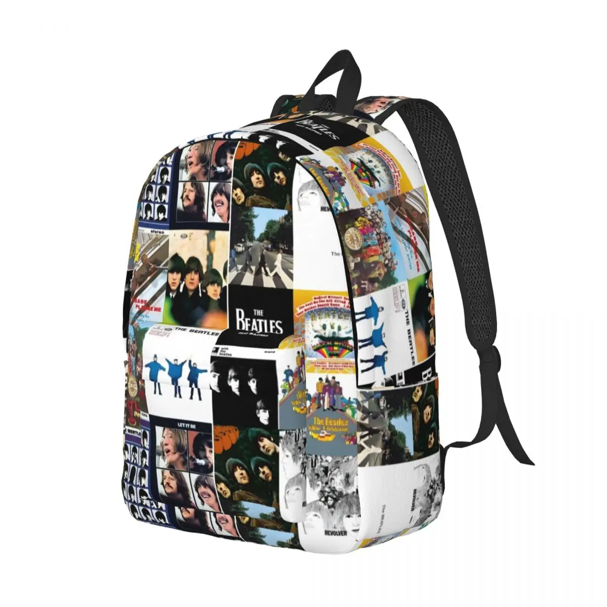 Harajuku The-Beatle Printed Lightweight Casual Schoolbag For School, Outdoor, Shopping, Office
