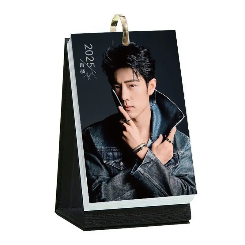 Xiao Zhan 2025 New Desk Calendar Peter Pan Weekly Calendar Celebrity Idol Surrounding HD Photo Calendar Table Gift