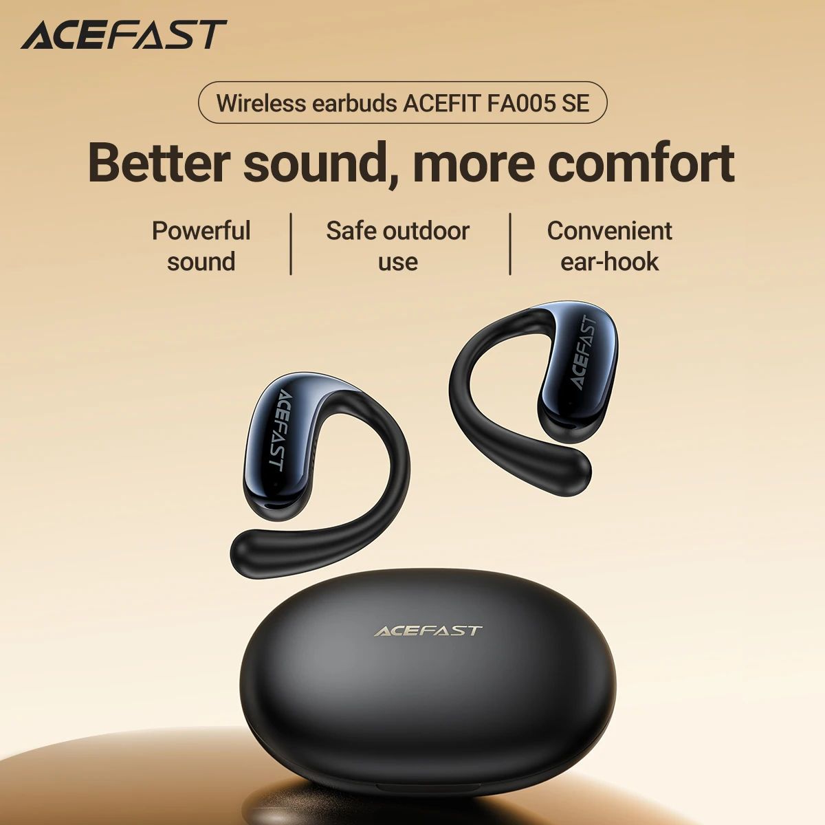 

ACEFAST FA005 Open-Ear Wireless Bluetooth 5.4 Earphones ENC Call Noise Reduction Music OWS Earbuds with Ultra Thin Charging Box