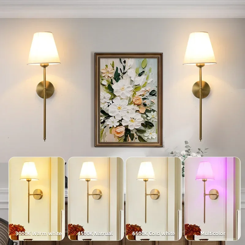 Modern Wall Lamp LED Charge RGB Bulb Removable Wireless For Bedroom Corridor Hallway Study Dining Room Indoor Luminaire Lights