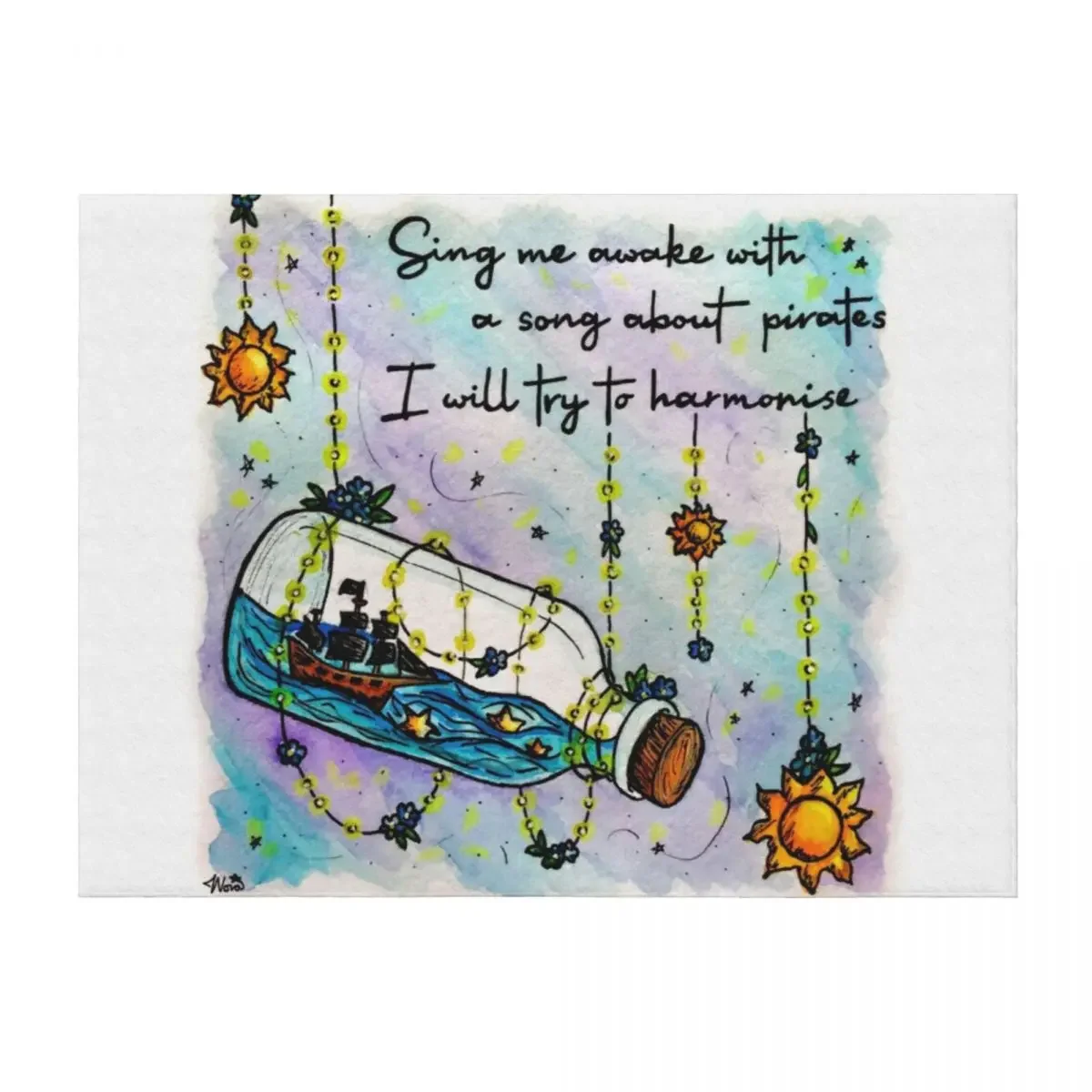 

Not Yet Suns & Pirate Ships Inspired by The Amazing Devil Throw Blanket Camping Plush Bed linens Luxury Thicken Blankets