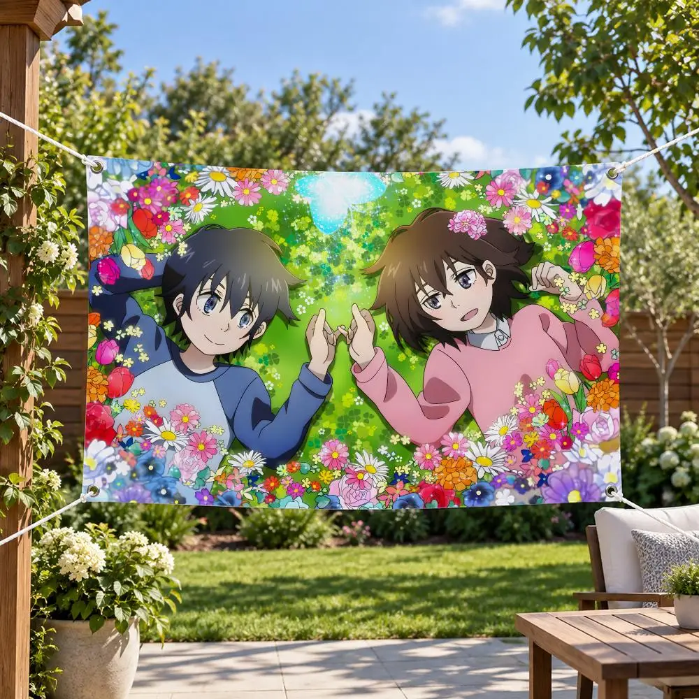 Anime Erased Flags Aesthetic Wall Tapestry Printed Wall Hanging Living Room Party Outdoor Decor