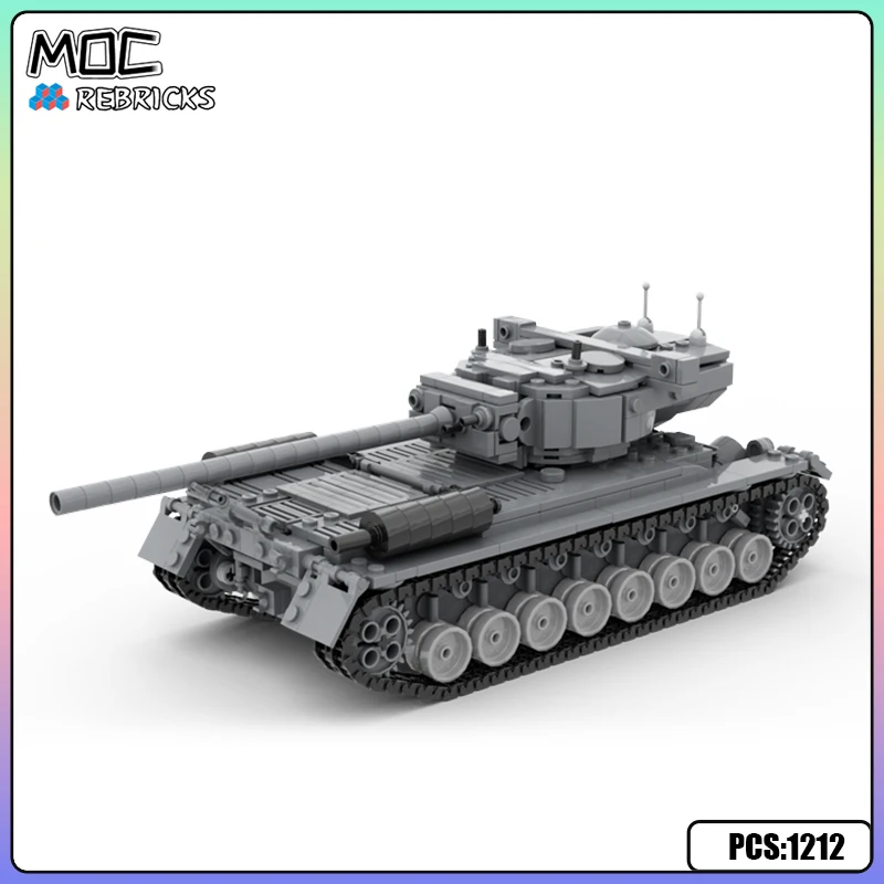 MOC Military Series T-29 US Heavy Tank 1:35th Scale Building Block Model DIY Creative Hobby Children's Puzzle Toy Christmas Gift