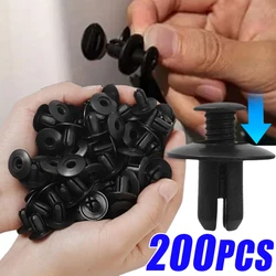 50-200pcs 8mm Plastic Rivets Fasteners Screw Car Bumper Fender Black Rivet Car Fastener Clips for Toyota Focus Kia Nissan Yamaha