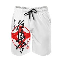 Pantalones informales de playa para hombre, pantalón informal de Anime, Kyokushinkai, kárate, transpirable, de secado rápido, con cordón ajustable, elástico, suelto