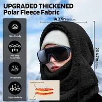 Winter Balaclava Ski Mask Warm Windproof Thickened Polar Fleece Neck Warmer Adjustable Thermal Anti-Cold Cycling Full Cover Mask