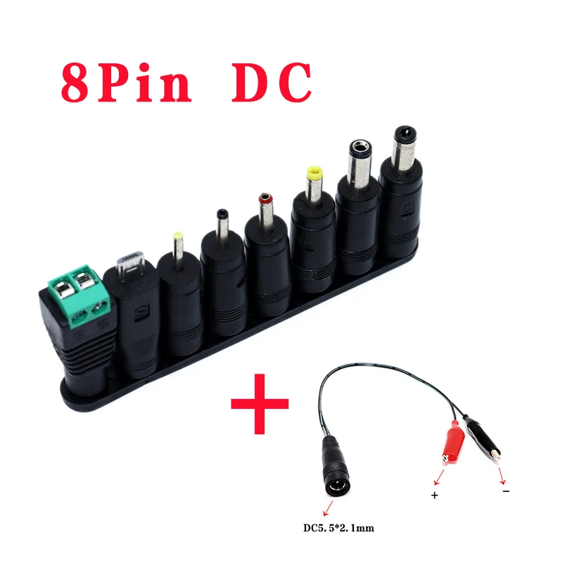 AC 220V do DC 12V Adapter do zasilacza 3V 6V 9V 12V 15V 18V w wieku 3-12V 24V 1A 2A 3A 5A 10A V regulowana ładowarka 8Pin złącze DC