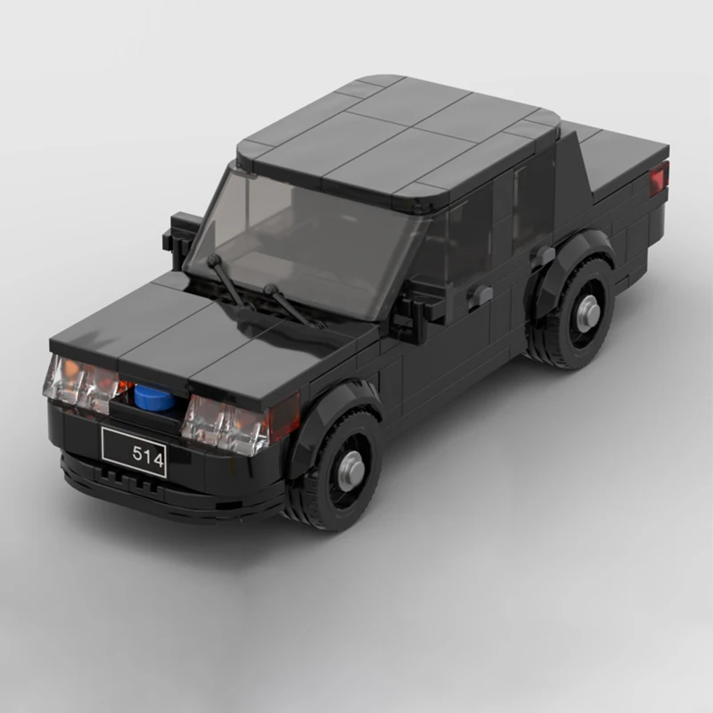 City Car Model MOC Building Bricks Police Interception Vehicle Modular Technology Children Holiday Gifts Assemble Toys Suit