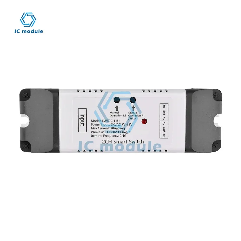 2CH DC7-32V AC85-250V EWELINK Smart Switch EWB2CH-B1 WIFI Switch Smart APP Remote Control Switch Dry Contact Switch