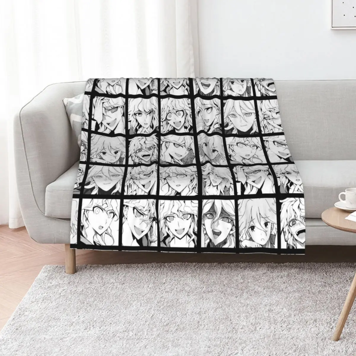 Nagito Manga Collection Throw Blanket Cute Plaid Thin Weighted Flannel Warm Softest Blankets