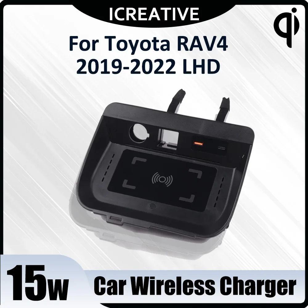 

Car Wireless Charger Qi 15W Fast Charging Pad for Toyota Rav4 2019 - 2022 Car Accessories Wireless Charge Center Console Holder