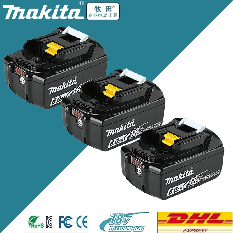 

100% Original Makita 18V 2Ah/5Ah/6Ah/9Ah Battery, for Makita BL DTD DTW DAS DDF TD BCS BDA BDF DMP GA Power Tools Battery
