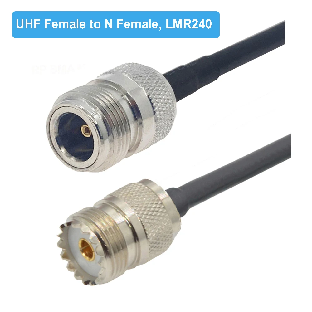 BEVOTOP LMR240 50-4 Cable N Male to UHF Male Plug RF Coaxial Pigtail Jumper 4G 5G LTE Extension Cord RF Adapter Wire 50CM~50M