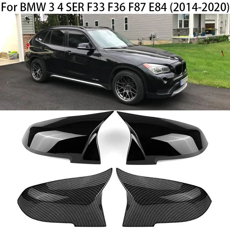 

For BMW X1 M2 3 4 SER F33 F36 F87 E84 2014 2015 2016-2020 Carbon Fiber Car Exterior Rearview Side Mirror Cover Caps accessories