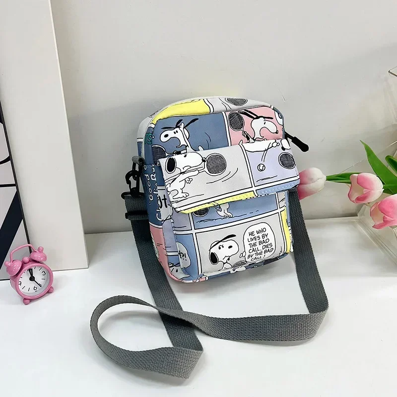 Snoopy Umhängetaschen für Damen, Kawaii-Geldbörsen, Handyhülle, Erdnüsse, Kawaii-Schultertaschen für Damen, Münzfach, Cartoon-süße Geldbörse