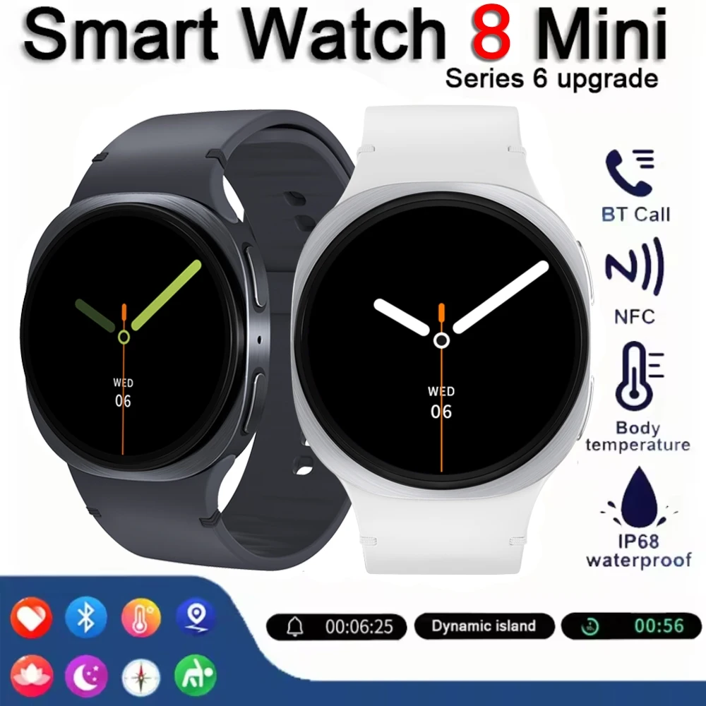 

2025 New NFC GPS Smart Watch 8 mini GPS Map Navigation Compass Sports Watches Bluetooth Call Fashion Smartwatch For Men Women