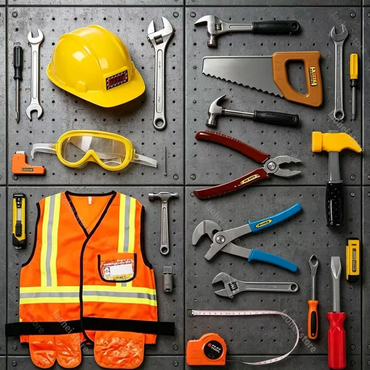 Kids Kids Construction Worker Costume Set, Vest & Hat Tools Dress Up Outfit for Halloween, Builder Career Role Play for Boys Girls - Aliexpress Deal