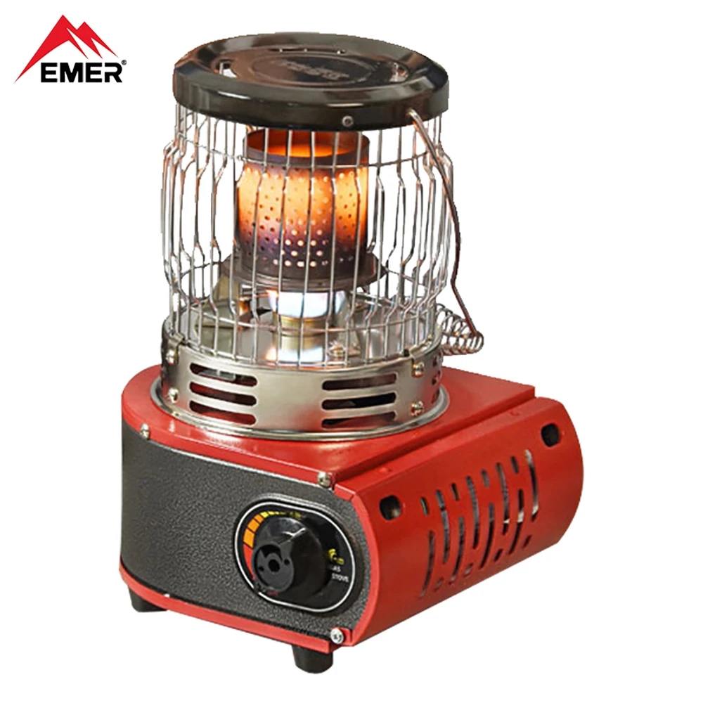 EMER - Estufa de gas para acampar al aire libre, estufa portátil de propano con asa para horno de propano interior, tienda de campaña, equipo de camping