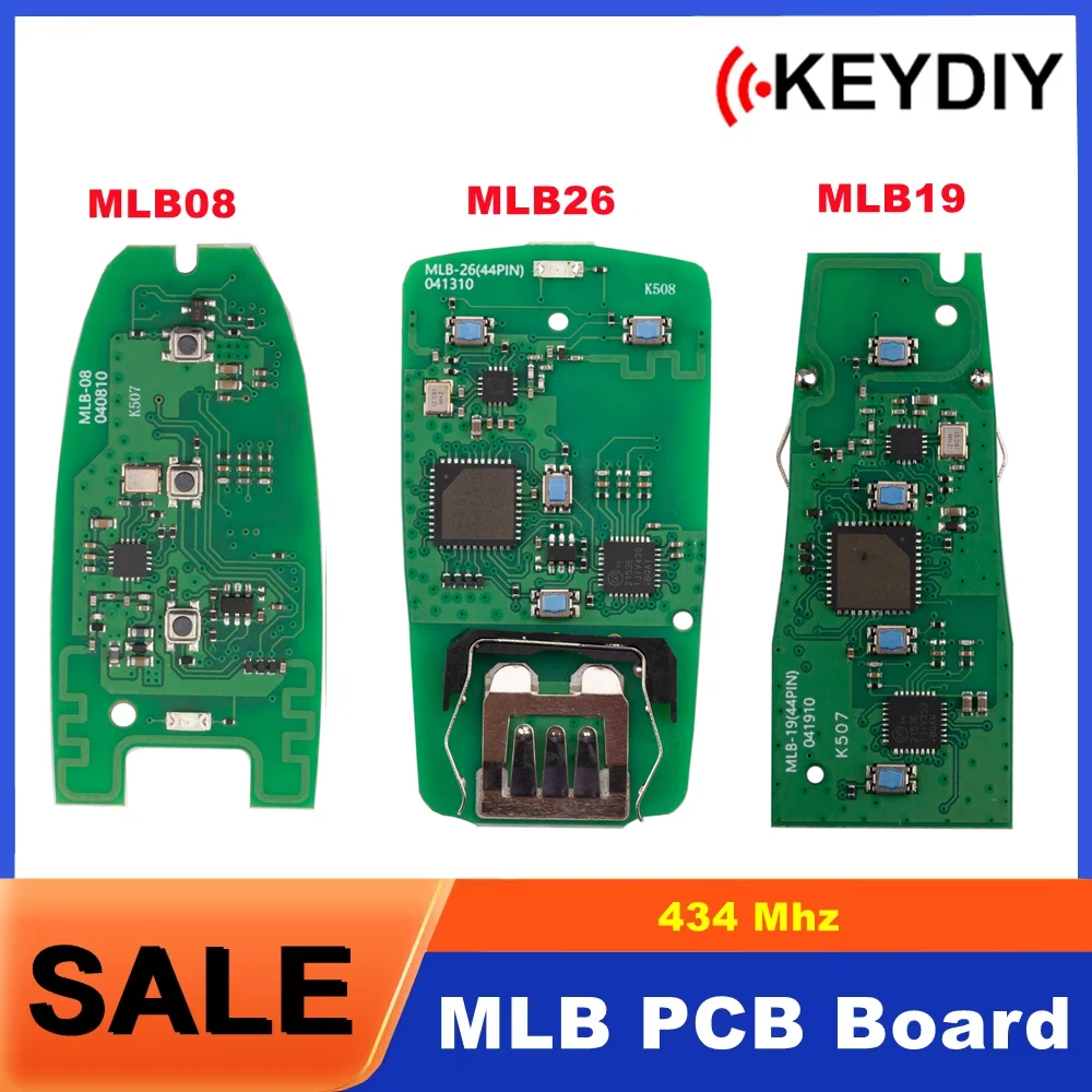 

KEYDIY MLB08 MLB26 MLB19 MLB Series Universal Smart Remote PCB Board 434 Mhz used with KD MP/ XHORSE VVDI MLB Tool