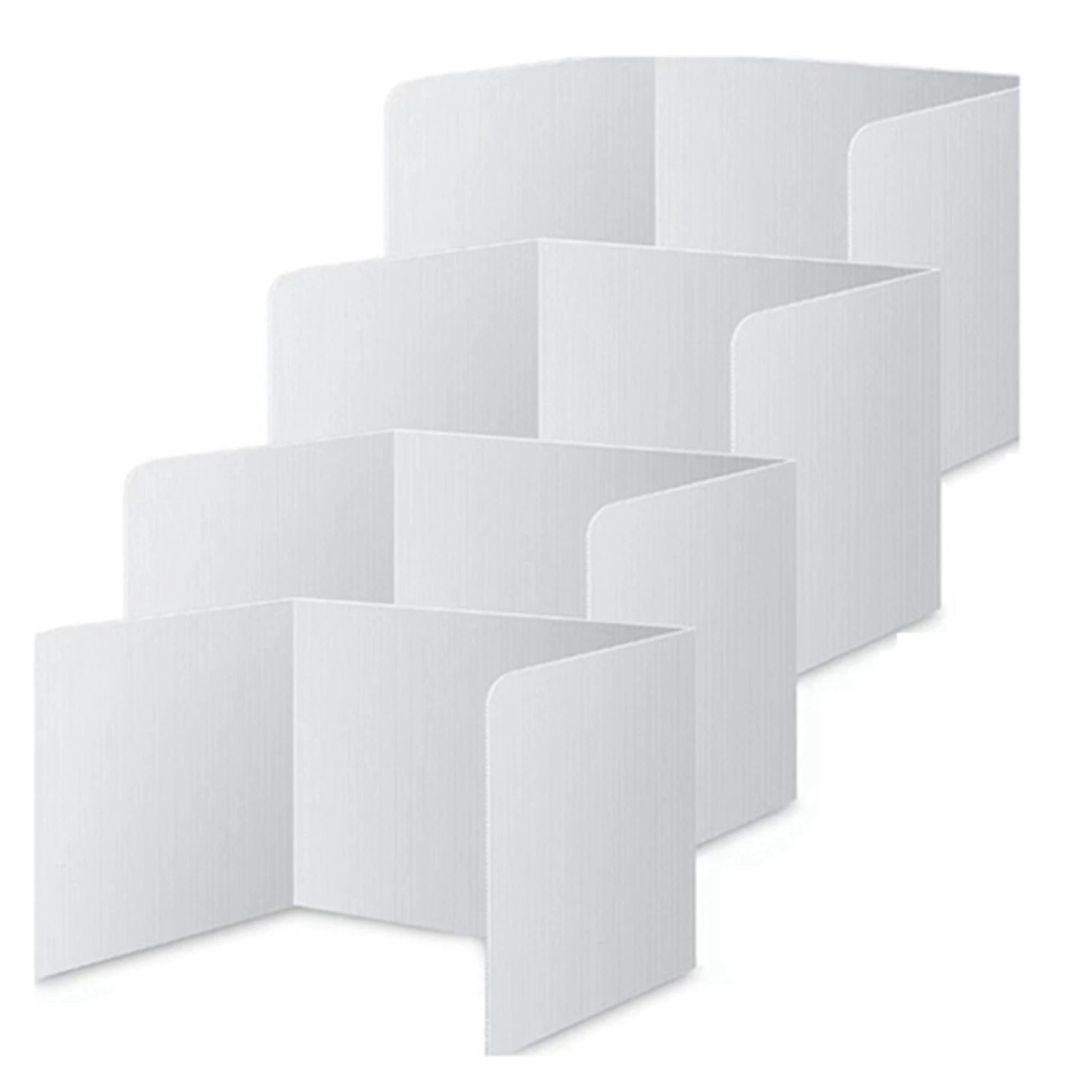 AFOURT-24Pack Schreibtischteiler für Schüler, wasserdichter Kunststoff-Schreibtischteiler, leicht zu reinigender Sichtschutz für den Unterricht, weiß – Detail 6