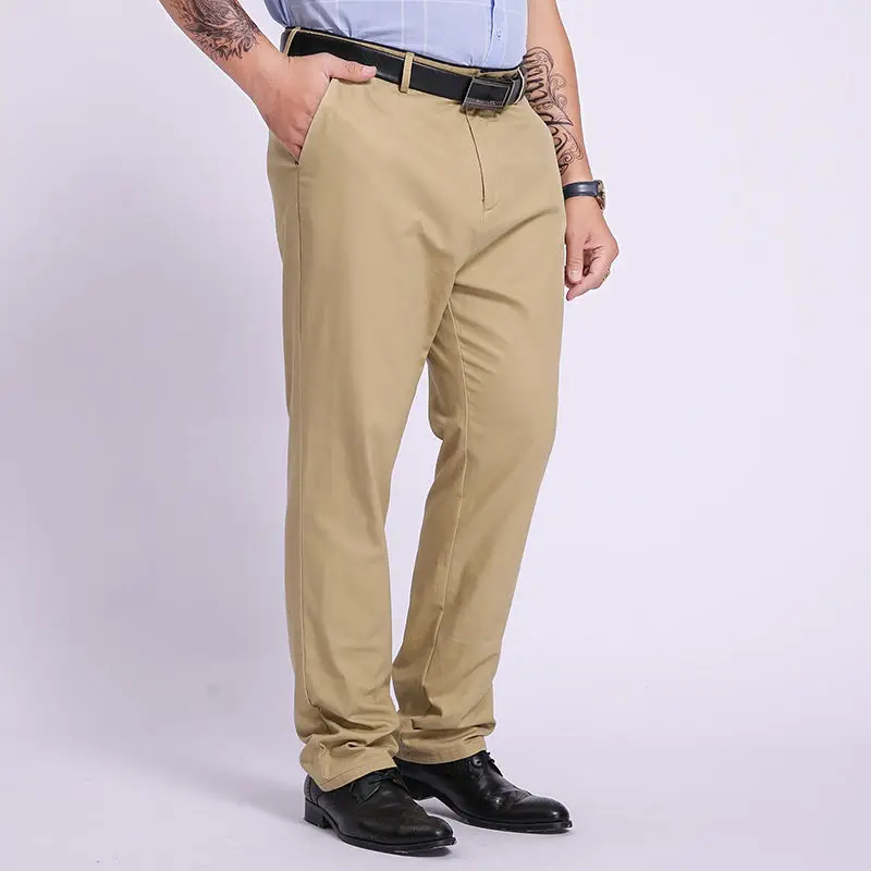 Pantaloni da uomo di grandi dimensioni da uomo grasso sottile estivo elasticizzato più pantaloni grassi più grandi pantaloni casual dritti da uomo larghi JJ431