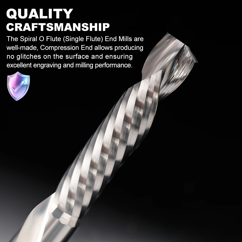 XCAN Kompressionsfräser UP & DOWN Cut CNC-Fräser Eine Nuten Spirale Hartmetall-Schaftfräser Werkzeugfräser für Holz – Detail 6