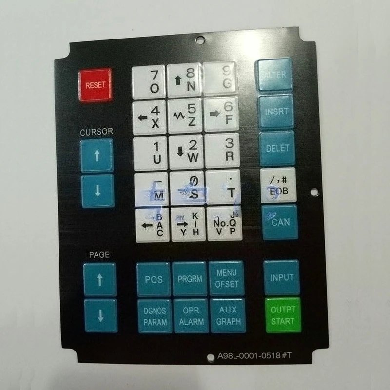 A98L-0001-0518#M #T Membrane Keysheet Keypad For Fanuc 0 Series MDI Unit